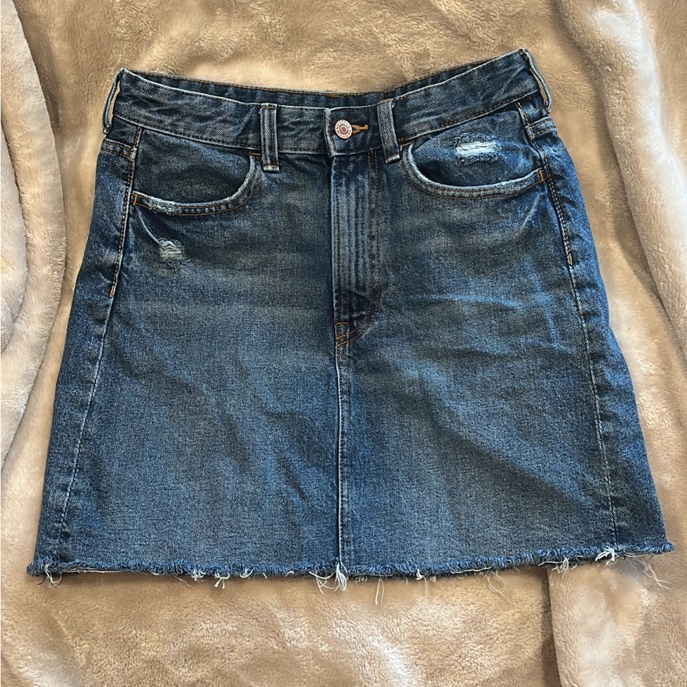 Denim Mini Skirt Size Small 4